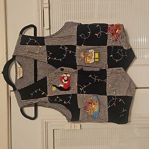 Vintage cat christmas vest